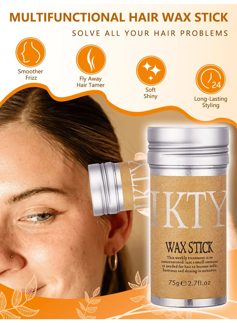 اي كي تي عصا شمع الشعر للتسريحات الجانبية وتزجيج الشعر ، فرشاة شمع للشعر لتسريرات الشعر المتطاير، منتجات تصفيف أساسية للنساء - Image 3