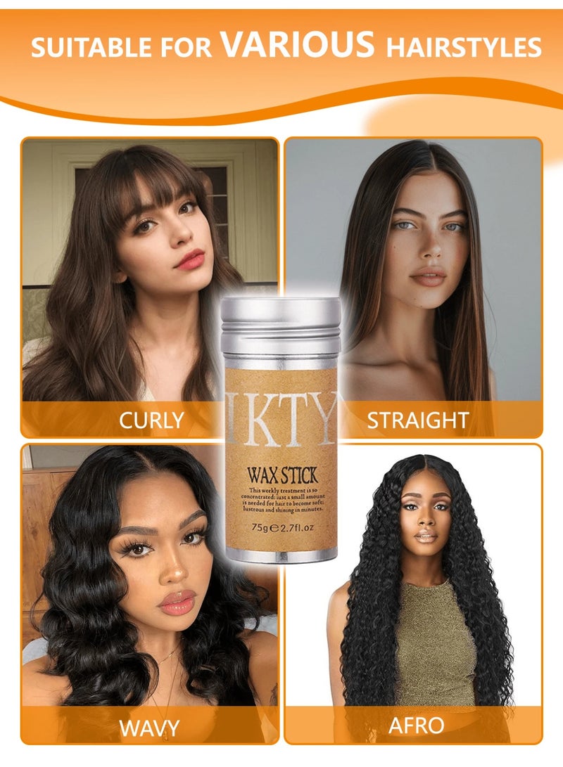 اي كي تي عصا شمع الشعر للتسريحات الجانبية وتزجيج الشعر ، فرشاة شمع للشعر لتسريرات الشعر المتطاير، منتجات تصفيف أساسية للنساء - Image 4