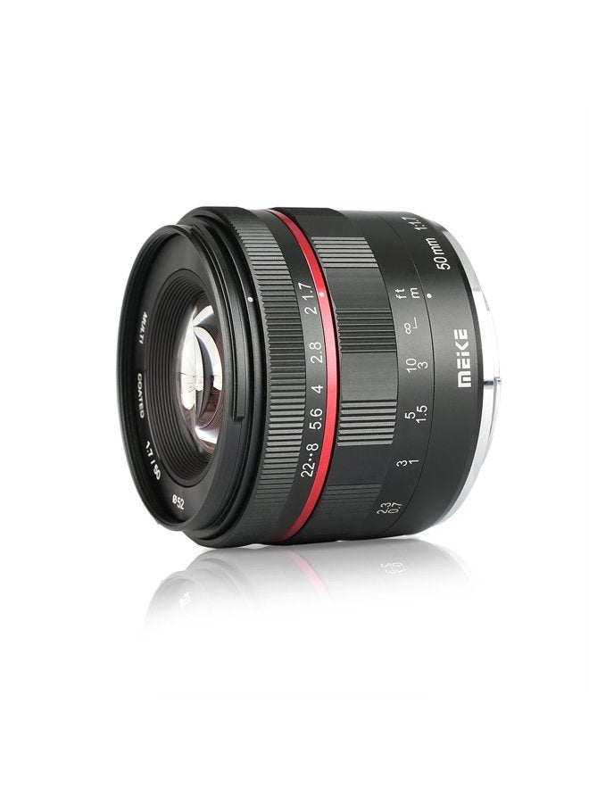 Meike MEKE 50mm F1.7 Full Frame Large Aperture Manual Focus Lens Compatible with Sony FE E Mount Mirrorless Cameras A7RIII A7III A7RIV A7IV A7 A9 A7C NEX 3 A9II A7II A6400 A6100 A6300 A6500 A6600 A7SIII - Image 1