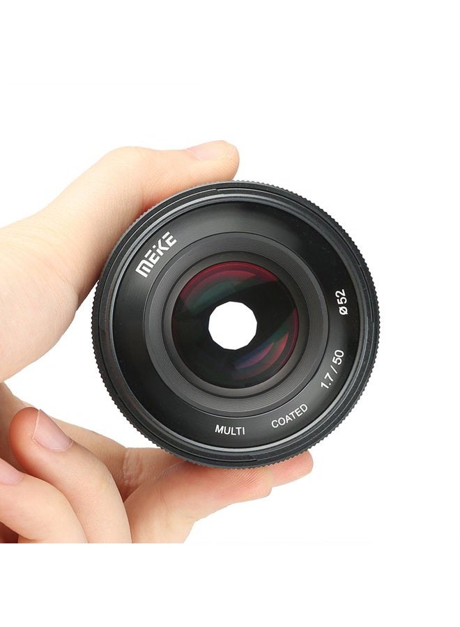 Meike MEKE 50mm F1.7 Full Frame Large Aperture Manual Focus Lens Compatible with Sony FE E Mount Mirrorless Cameras A7RIII A7III A7RIV A7IV A7 A9 A7C NEX 3 A9II A7II A6400 A6100 A6300 A6500 A6600 A7SIII - Image 4