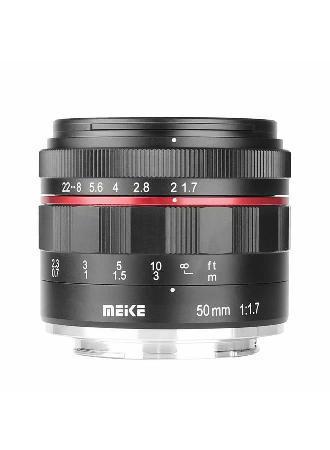 Meike MEKE 50mm F1.7 Full Frame Large Aperture Manual Focus Lens Compatible with Sony FE E Mount Mirrorless Cameras A7RIII A7III A7RIV A7IV A7 A9 A7C NEX 3 A9II A7II A6400 A6100 A6300 A6500 A6600 A7SIII - Image 2
