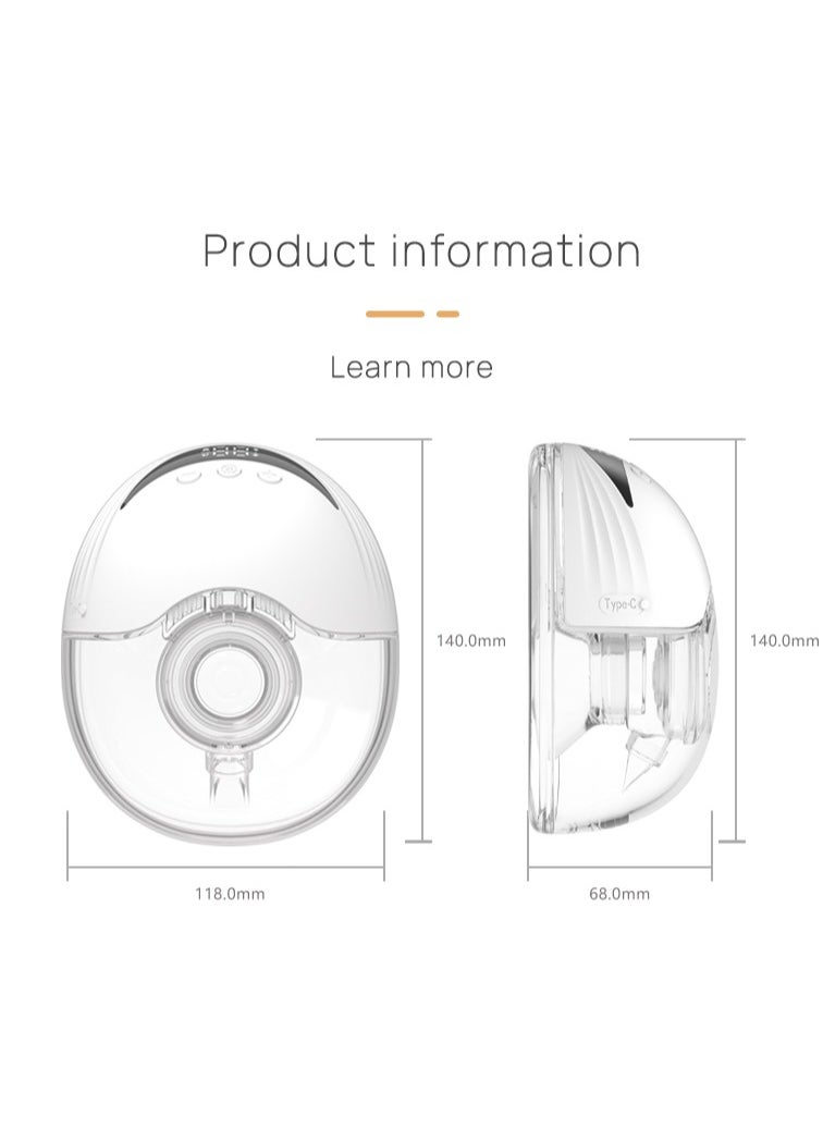 LuneEnfant - Portable Wearable Electric Breast Pump, Anti-Reflux Design, Split Structure, Small Lightweight, Hand Free and Simple Operation, Large Battery Capacity, 4 Modes and 12 Gears - Image 1
