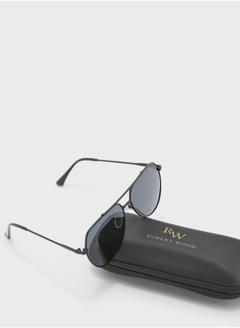 Robert Wood - Polarised Sunglasses With Case and Tester - Image 1