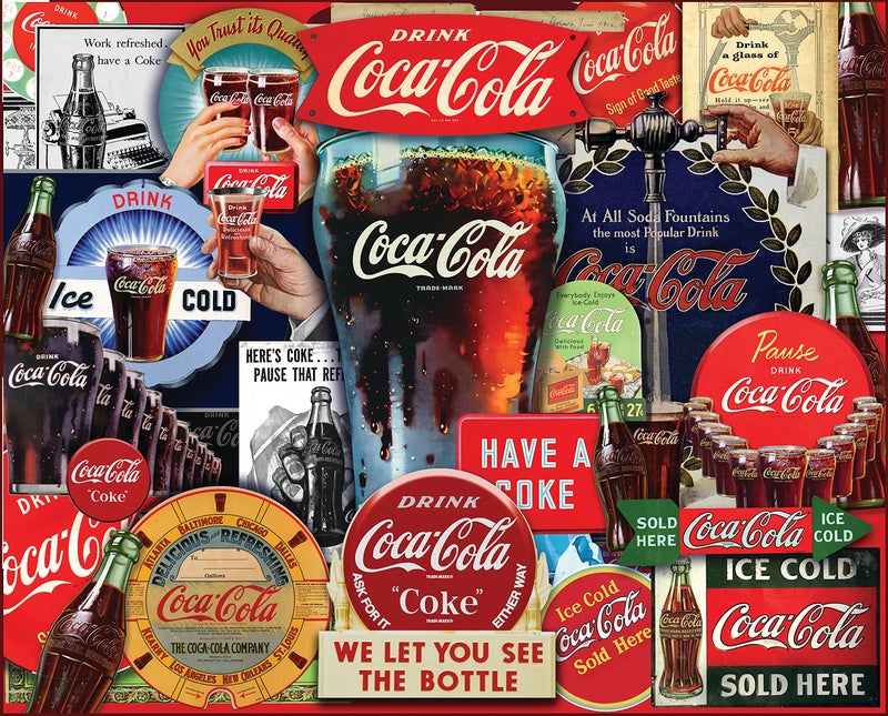 Springbok 1000 Piece Jigsaw Puzzle Coca-Cola Decades of Tradition - Made in USA - Image 1
