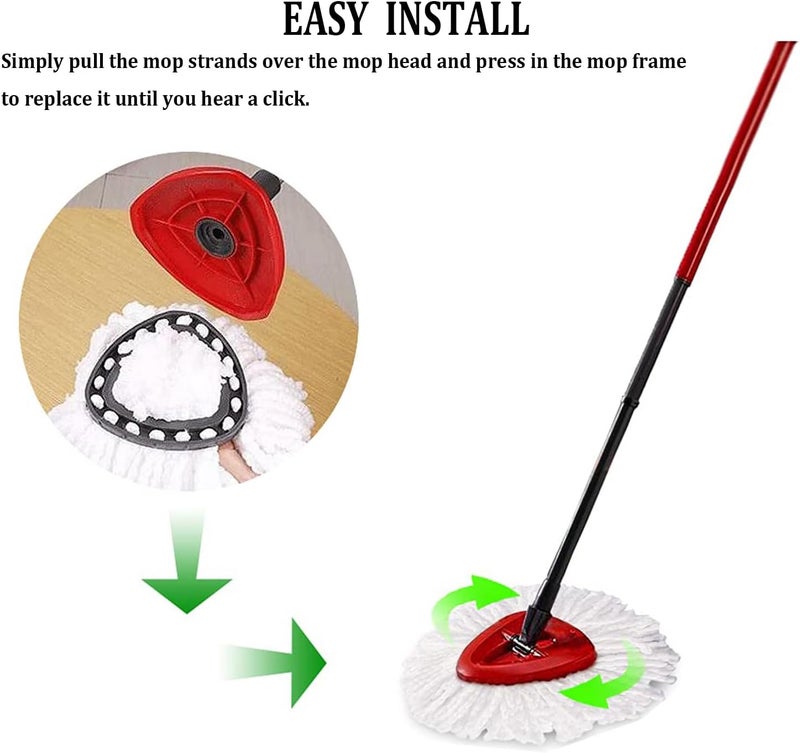 YEESON Spin Mop Replacement Head, 16 Pack 100% Microfiber Mop Refills Spin Mop Replacements Head for Easy House Cleaning Floor Mopping - Image 4
