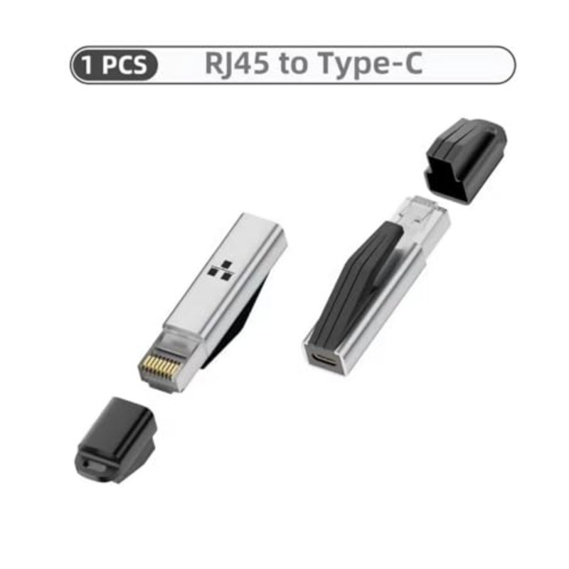 1 قطعة USB-C أنثى إلى RJ45 ذكر جيجابت إيثرنت محول 1 جيجابت في الثانية بطاقة الشبكة المحمولة لأجهزة الكمبيوتر المحمولة ماك بوك برو للتبديل جهاز التوجيه ل iPhone16 باد XPS - Image 4