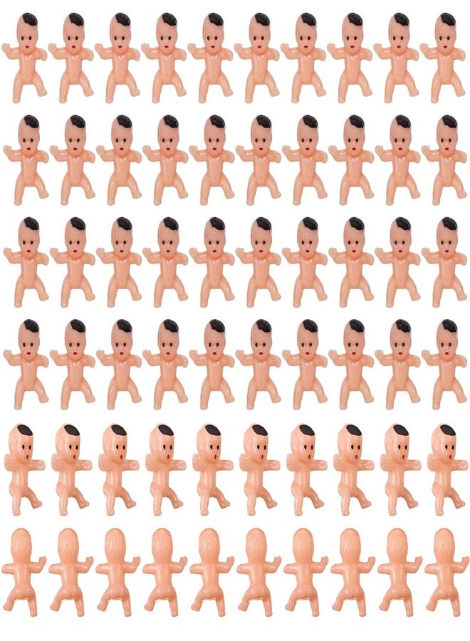 ZZYFGH 60 PCS Plastic Babies for Games, 1 Inch Mini Babies Tiny Baby for Shower Game, My Water Broke Ice Cube Game, King Cake Baby for Party Decorations - Image 1