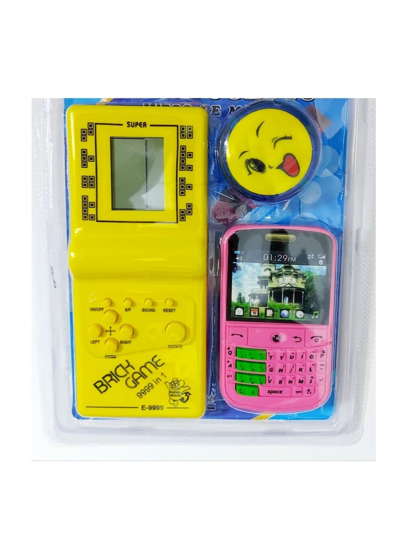 GAME (1pcs) Electronic Brick Game Console Lcd Hand Held Game Handheld Multi colour  - Image 3