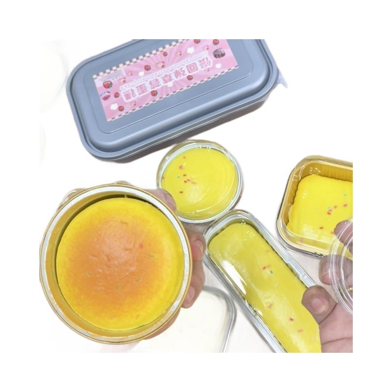 Squishy Cake Toy Box - Slow Rebound, Stress Relief, Simulated Food Bread Cake Milk Scent - Image 5