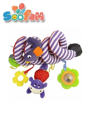 Baby Crib Accessories with Bell for boy or Girl, Activity Spiral Plush Toys for Stroller and Travel,Car Seat Toy - view 5