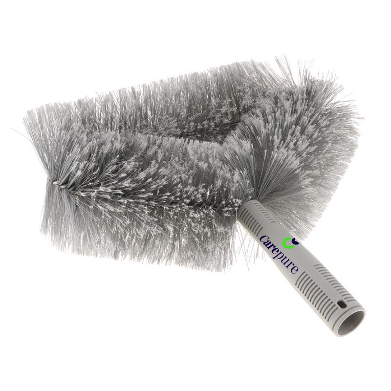 Carepure Cob Web Brush Grey Fur Ceiling Fan Cobweb Brush Duster Indoor and Outdoor Use Ceiling Cleaning Cob Web Brush