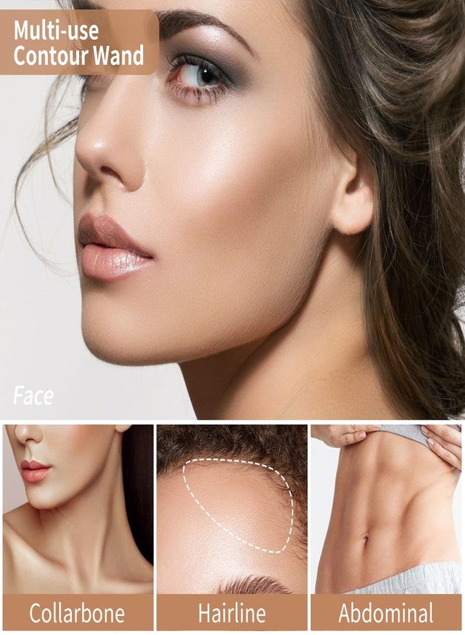 FV 2PCS Cool Toned Contour & Highlighter Stick, Blendable & Natural Finish Liquid Contour Makeup Set, Long Lasting & Creamy Texture Face Illuminator & Shaping Stick, Cruelty-free & Vegan, 01&04 - Image 5