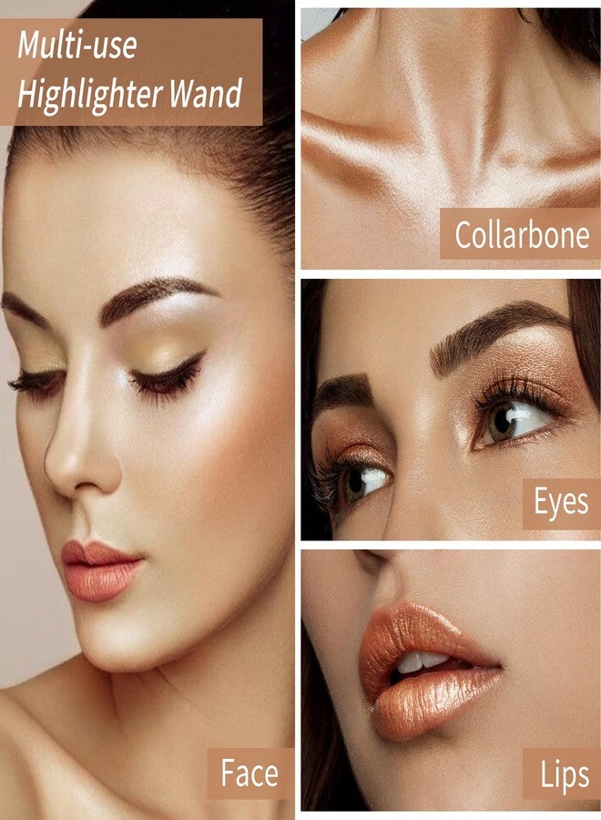 FV 2PCS Cool Toned Contour & Highlighter Stick, Blendable & Natural Finish Liquid Contour Makeup Set, Long Lasting & Creamy Texture Face Illuminator & Shaping Stick, Cruelty-free & Vegan, 01&04 - Image 4