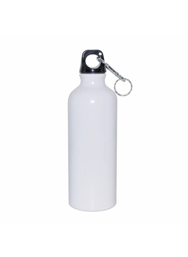 Thermal Transfer Blank Sports Kettle Outdoor Aluminum Kettle Sublimation Coating Cup Printed Logo Portable Carabiner Kettle-Color:White-Capacity:400ML - Image 1