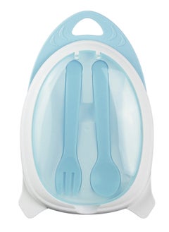 Lunch Box 2 Compartments and 2 Pc Cutleries