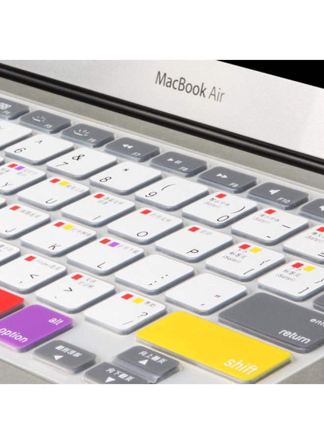 Generic - For Mac Book Apple Notebook Function Keys Air Protection PS Quick MAC Keys OS Computer Keyboard Film-Color:Wubi Radical Orange-Dimensions:12 Inches/A1708(no Touch Bra) - Image 1