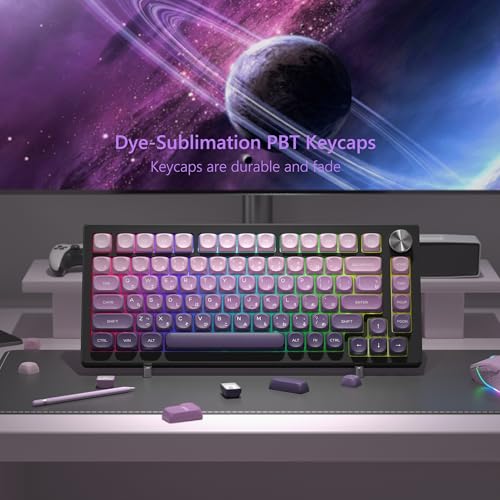 Womier MOA Purple Keycaps Japanese, PBT Keycaps for Mechanical Keyboard,Cute Dye-Sublimation Custom Keyboard Key Cap for 60 75 100 Percent Cherry Gateron MX Keyboards, Gradient Purple - Image 5