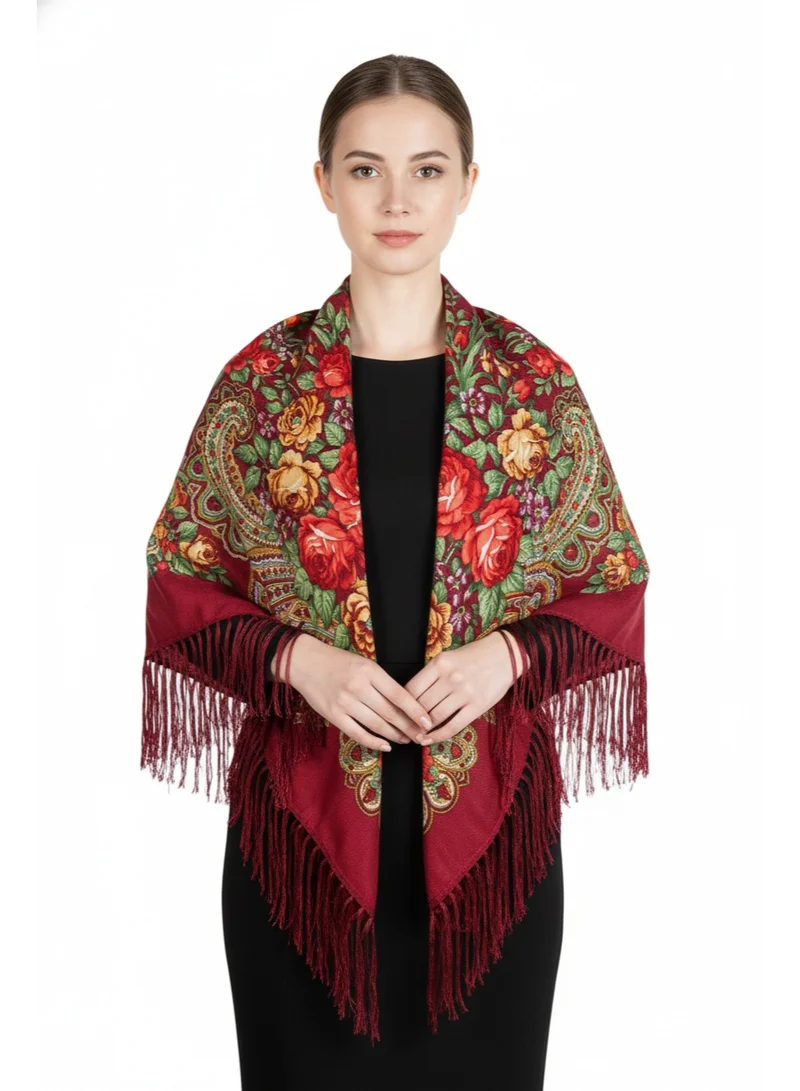 D'Daniela Katerina Women's Eastern European Cotton Tassel Shawl