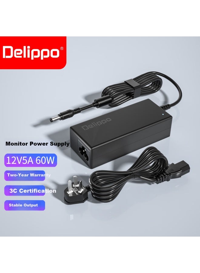 Delippo 12v5a Power Adapter For Dell Dell Monitor S2740l/s2440lb Charger Power Cord 12v3.33a - Image 1