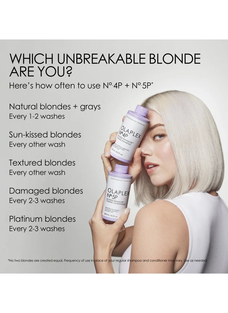 Original OLAPLEX N° 5P Blonde Enhancer™ Toning Conditioner 8.5 fl oz (250 ml)  - Image 4
