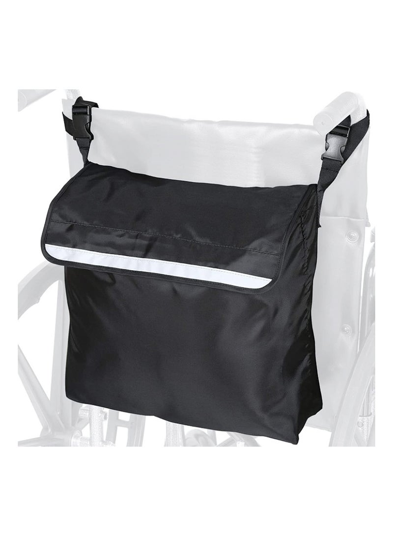 SYOSI Wheelchair Backpack Multifunction Wheelchair Bag Outdoor Wheelchair Backpack Storage Bag Mobility Scoote Large Capacity Accessory Carry Pouch for Most Wheelchair, Scooter, Walker, Rollator (Black)  - Image 1