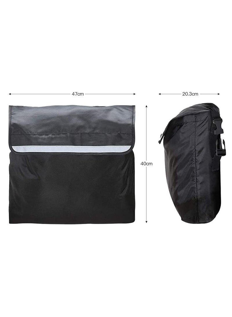 SYOSI Wheelchair Backpack Multifunction Wheelchair Bag Outdoor Wheelchair Backpack Storage Bag Mobility Scoote Large Capacity Accessory Carry Pouch for Most Wheelchair, Scooter, Walker, Rollator (Black)  - Image 2