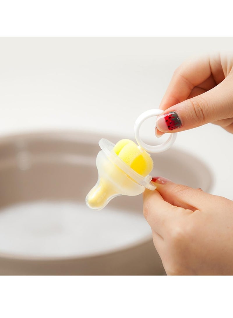 ECVV Bottle Cleaning Brushes Set 6 Pieces Baby Milk Bottle Brush With Pacifier Cleaner and Straw Cleaner Sponge Cleaner Brush For Pump BPA Free - Image 3