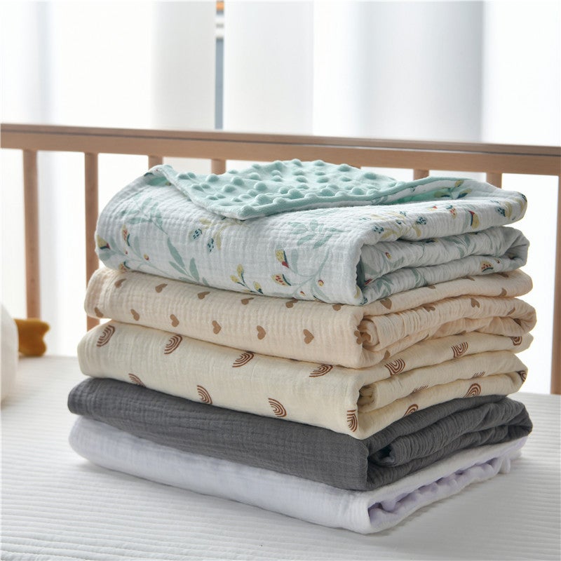 Explosive Crepe Bean Blanket Baby Swaddle Blanket Blanket Bag Newborn Bean Velvet Summer Quilt Air-Conditioning Quilt - Image 2