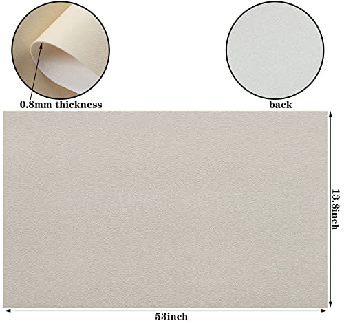 Picheng Smooth Solid Color Faux Leather Sheets 13.8"X53"(35cmX135cm),Soft Faux Leather Roll Very Suitable for Making Crafts,Leather Earrings, Bows,Sewing DIY Projects (Meter-White) - Image 3