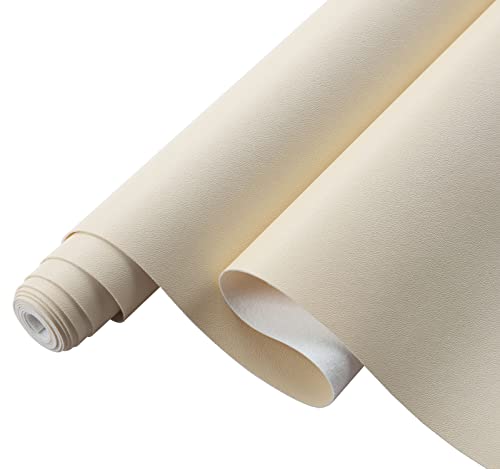 Picheng Smooth Solid Color Faux Leather Sheets 13.8"X53"(35cmX135cm),Soft Faux Leather Roll Very Suitable for Making Crafts,Leather Earrings, Bows,Sewing DIY Projects (Meter-White) - Image 1