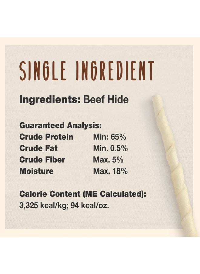 Cadet Cadet Premium Grade Beef Hide for Dogs, Long Lasting Rawhide Twist Chew Sticks, Natural Dog Chews, 5 Inch Dog Bones (100 Count)  - Image 3