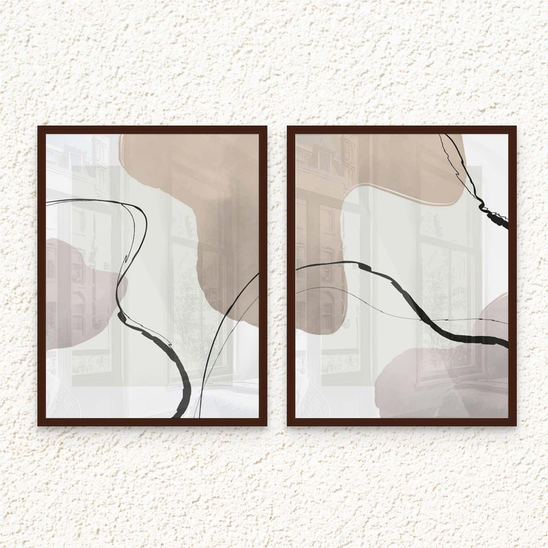 آرت دیکور  ديكور فني، طباعة بورتريه فنية جميلة مؤطرة، فن تجريدي حديث، مطبوعات معاصرة بسيطة لغرفة المعيشة، غرفة النوم، المكتب - Image 1