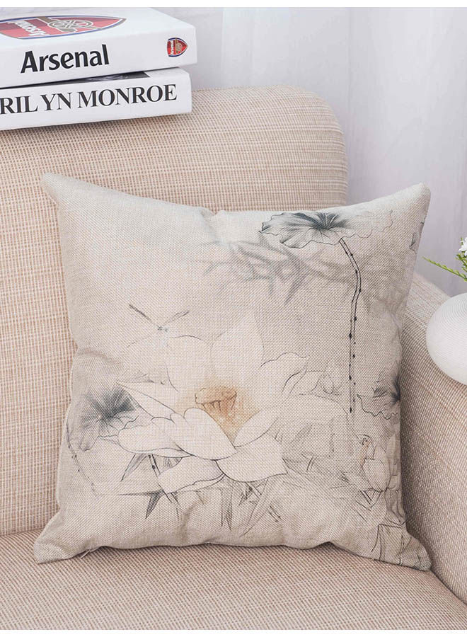 نيبمينينت غطاء وسادة ديكور ناعم مزين بطبعة زهور مبتكرة متعدد الألوان 45x45سنتيمتر