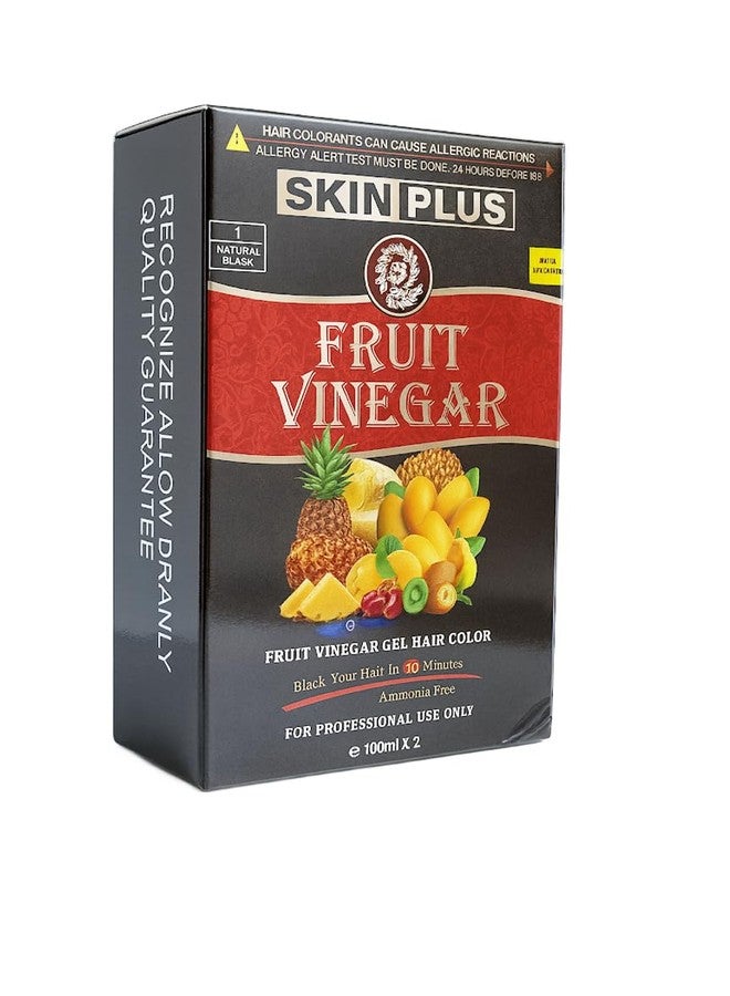 SKINPLUS Ammonia Free Fruit Vinegar Hair Color Gel | Natural Black | Nourishing Hair Dye with Shine & Softness | 100ml × 2 - Image 3
