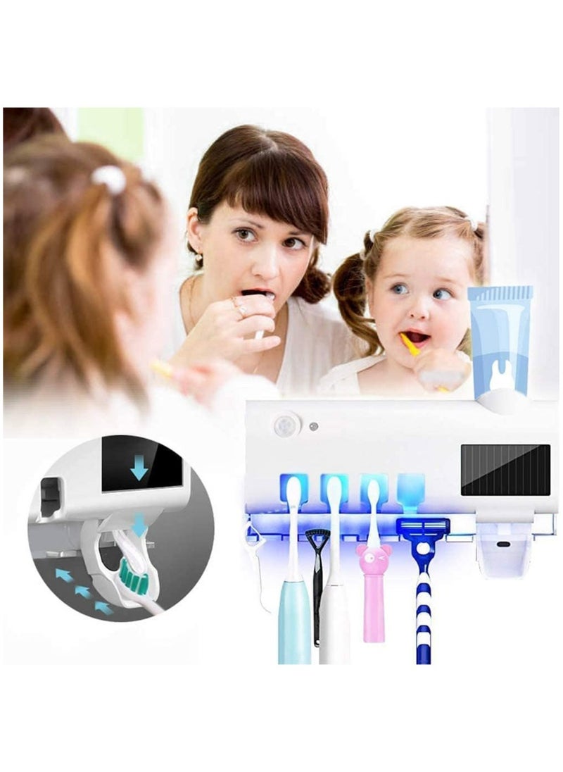UV Toothbrush Sterilizer, Wall Mounted Toothbrush Holder, Toothbrush Holder, Wireless Design, Bathroom Toothbrush Holder Wall Mounted UV Sterilizer