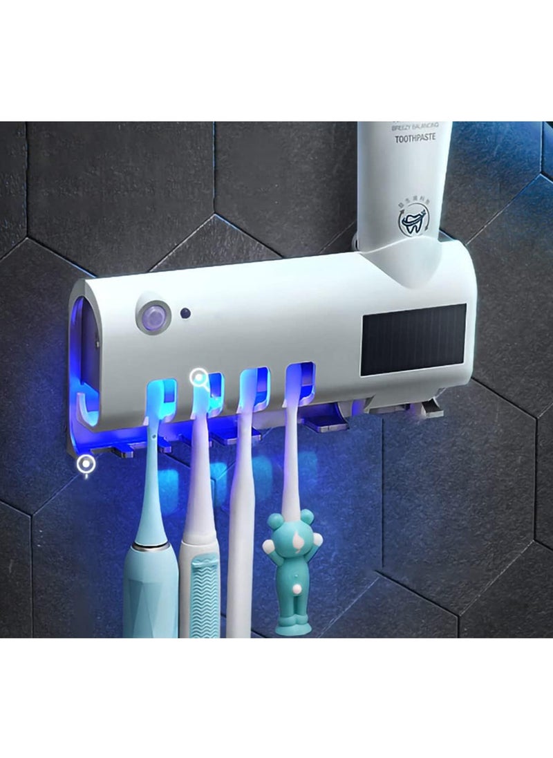 UV Toothbrush Sterilizer, Wall Mounted Toothbrush Holder, Toothbrush Holder, Wireless Design, Bathroom Toothbrush Holder Wall Mounted UV Sterilizer