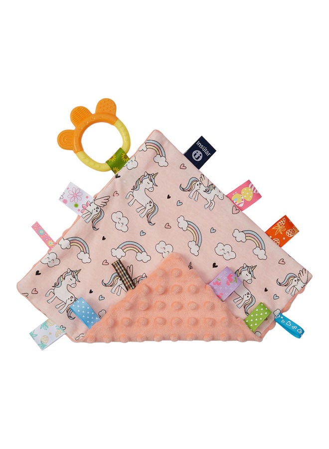 Baby Appease Towel Soothing Security Blanket With Colorful Tags - Image 1