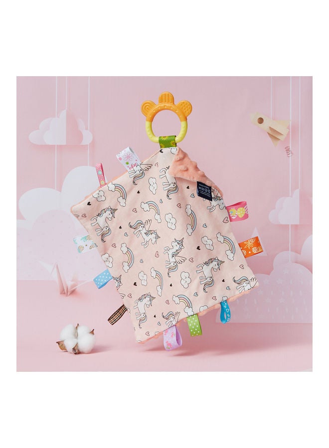 Baby Appease Towel Soothing Security Blanket With Colorful Tags - Image 2