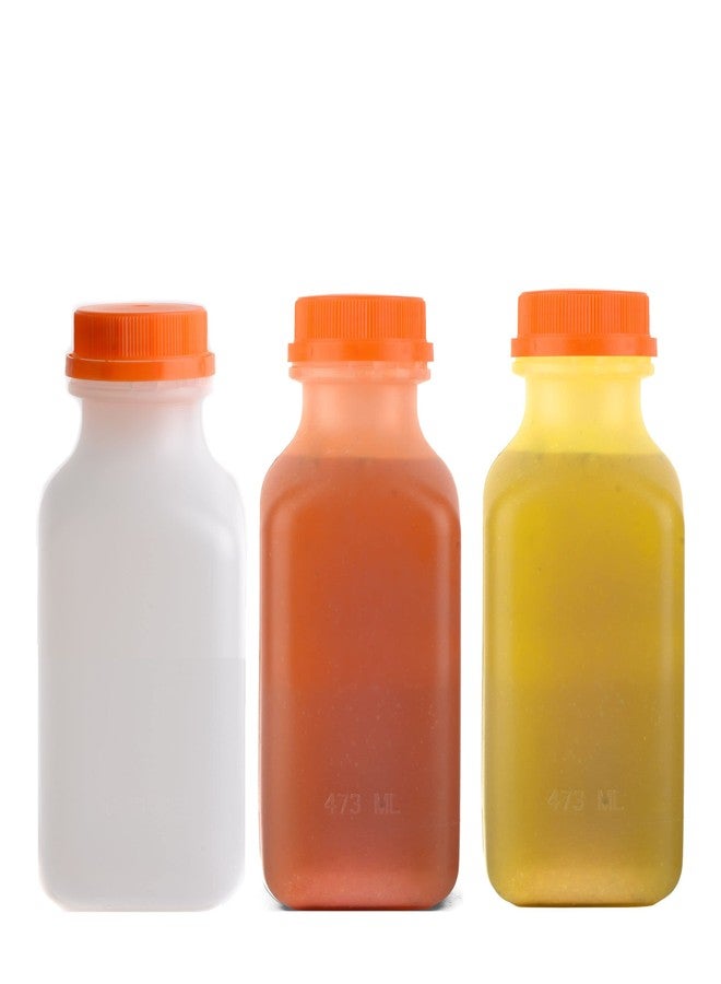 EcoQuality Empty Plastic Juice Bottles with Tamper Evident Caps 12 OZ - Smoothie Bottles - Ideal for Juices, Milk, Smoothies, Picnic's and even Meal Prep Juice Containers (12 ounces) (5) - Image 1