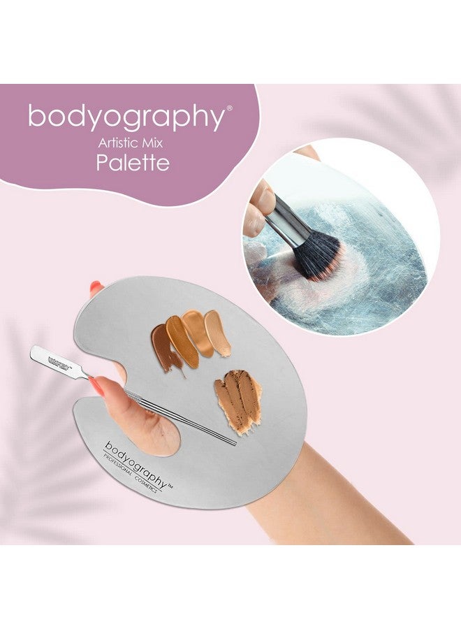 Bodyography لوحة فنان من الفولاذ المقاوم للصدأ، لوحة خلط أنيقة وسهلة التنظيف وصحية - Image 4