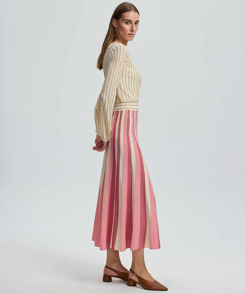 Ipekyol Color-Block Lurex Knit Dress