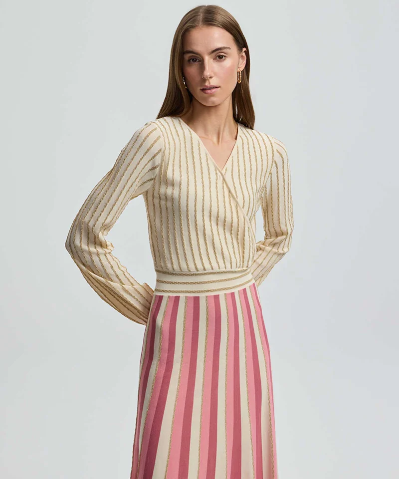 Ipekyol  Color-Block Lurex Knit Dress for Women | Best Price UAE