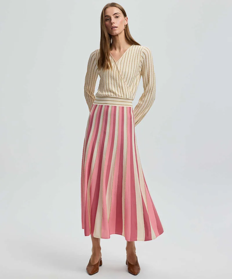 Ipekyol Color-Block Lurex Knit Dress