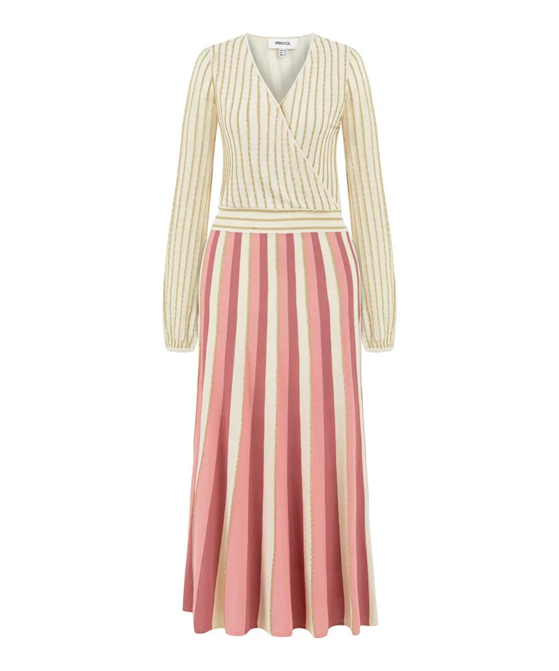 Ipekyol  Color-Block Lurex Knit Dress for Women | Best Price UAE
