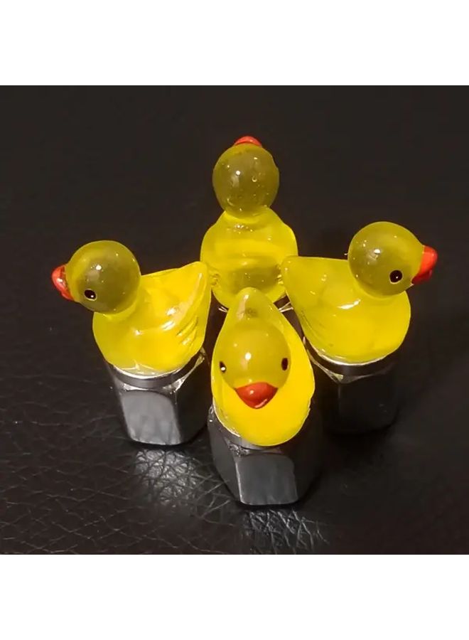 Polychrome Glow In The Dark Yellow Duck Hat 4pcs For Car Motorcycle Bicycle - Image 3