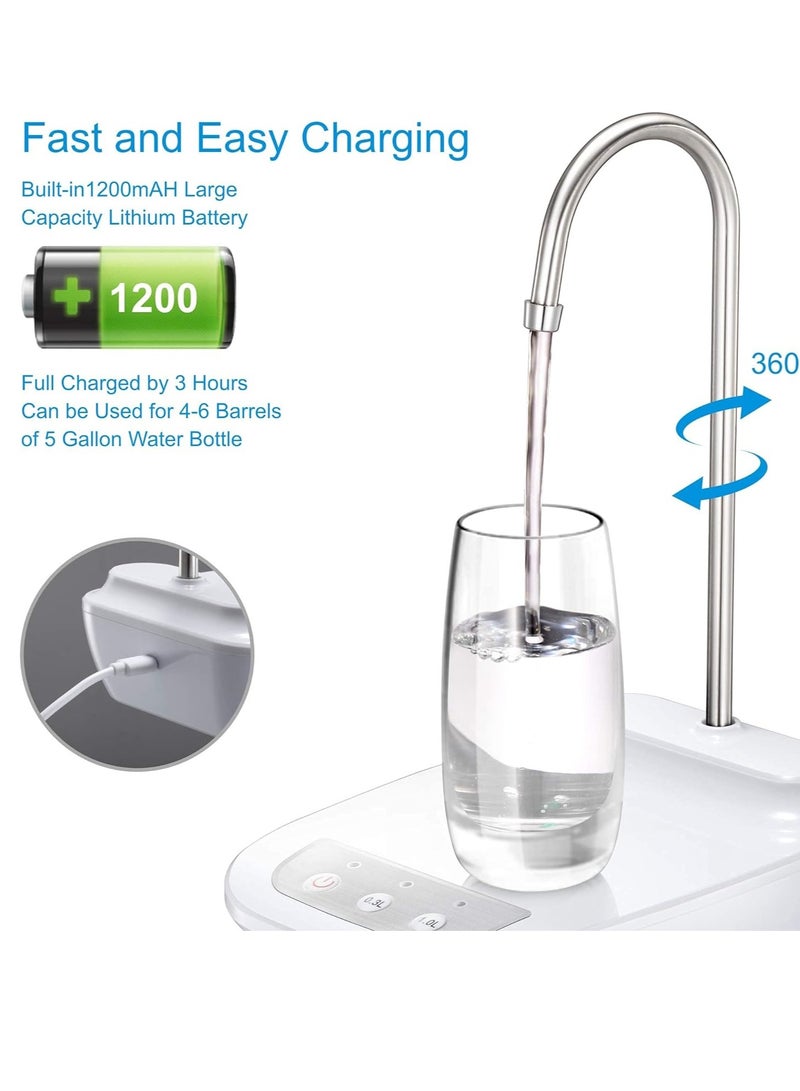 Water Pumps for 5 Gallon Bottle, Electric Drinking Water Pump Portable Water Bottle Dispenser, Automatic Water Dispenser Pump Water Bottle Pump for Home, Kitchen, Office, Camping - Image 2