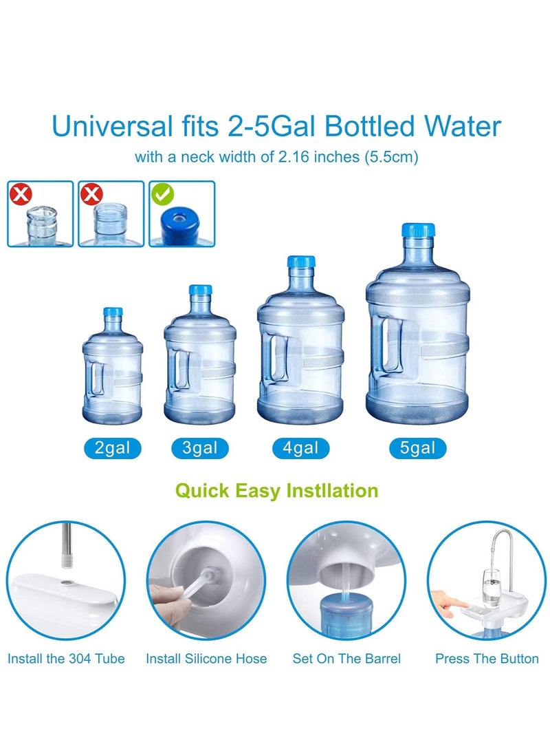 Water Pumps for 5 Gallon Bottle, Electric Drinking Water Pump Portable Water Bottle Dispenser, Automatic Water Dispenser Pump Water Bottle Pump for Home, Kitchen, Office, Camping - Image 3