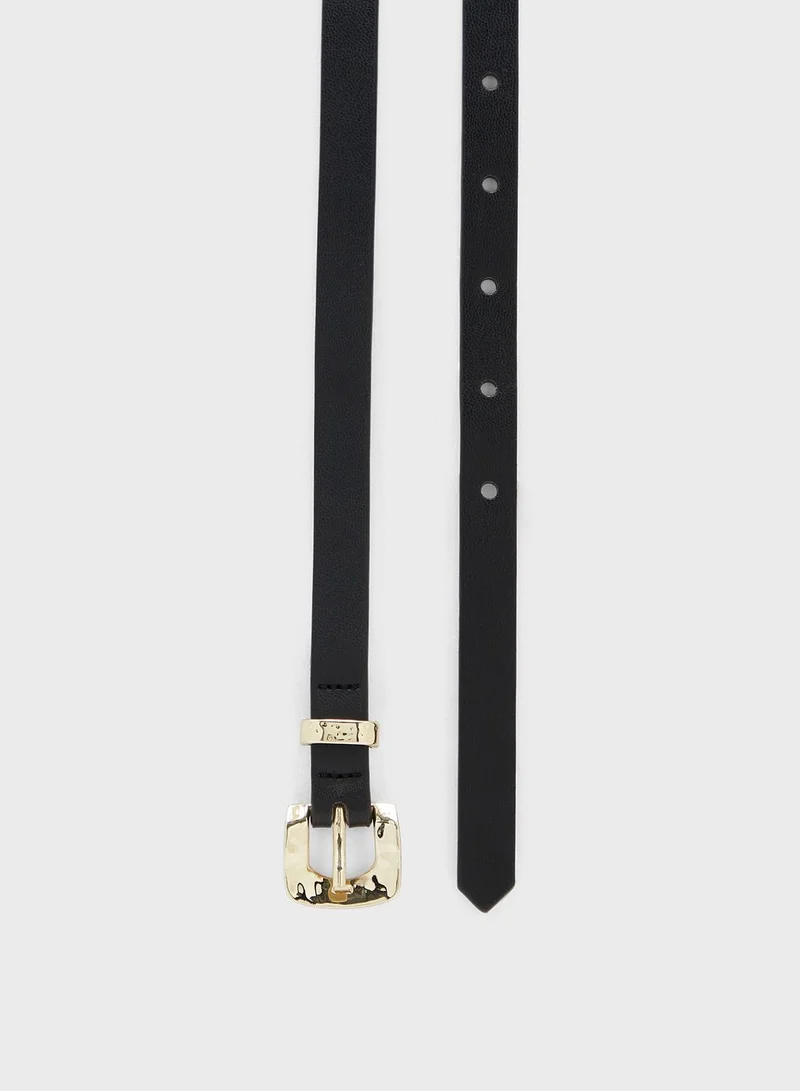 Ginger  Hammered Buckle Detail Belt for Women | Best Price UAE