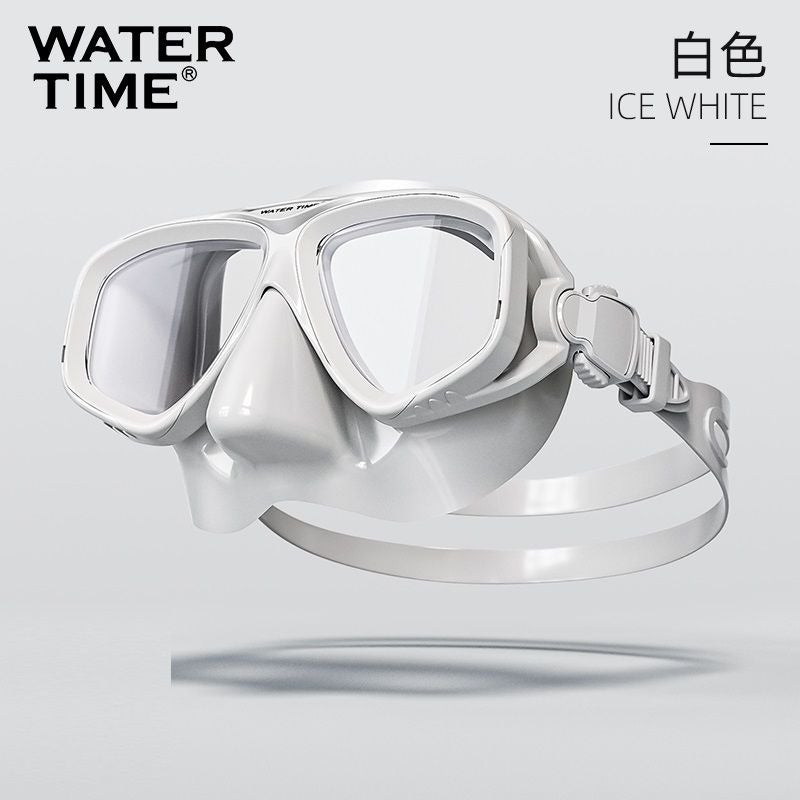 WATERTIME مجموعة الغطس من واترتايم – سنوركل جاف كامل، قناع غوص مع عدسات طبية للسباحة والغوص - Image 1