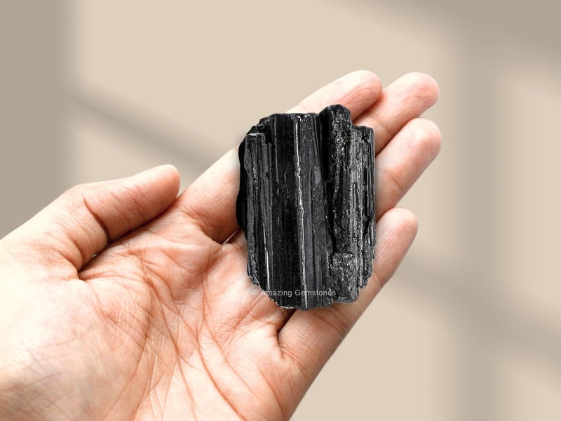 Amazing Gemstone أحجار كريمة مذهلة من الكوارتز الأسود الأصلي - تورمالين أسود (قطعتان) - Image 4
